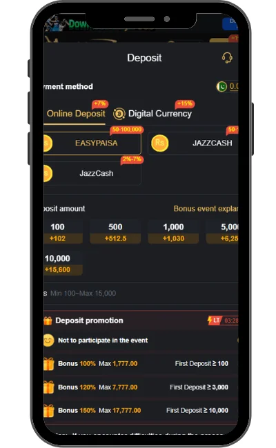 Golds Bet Pakistan Payment Methods